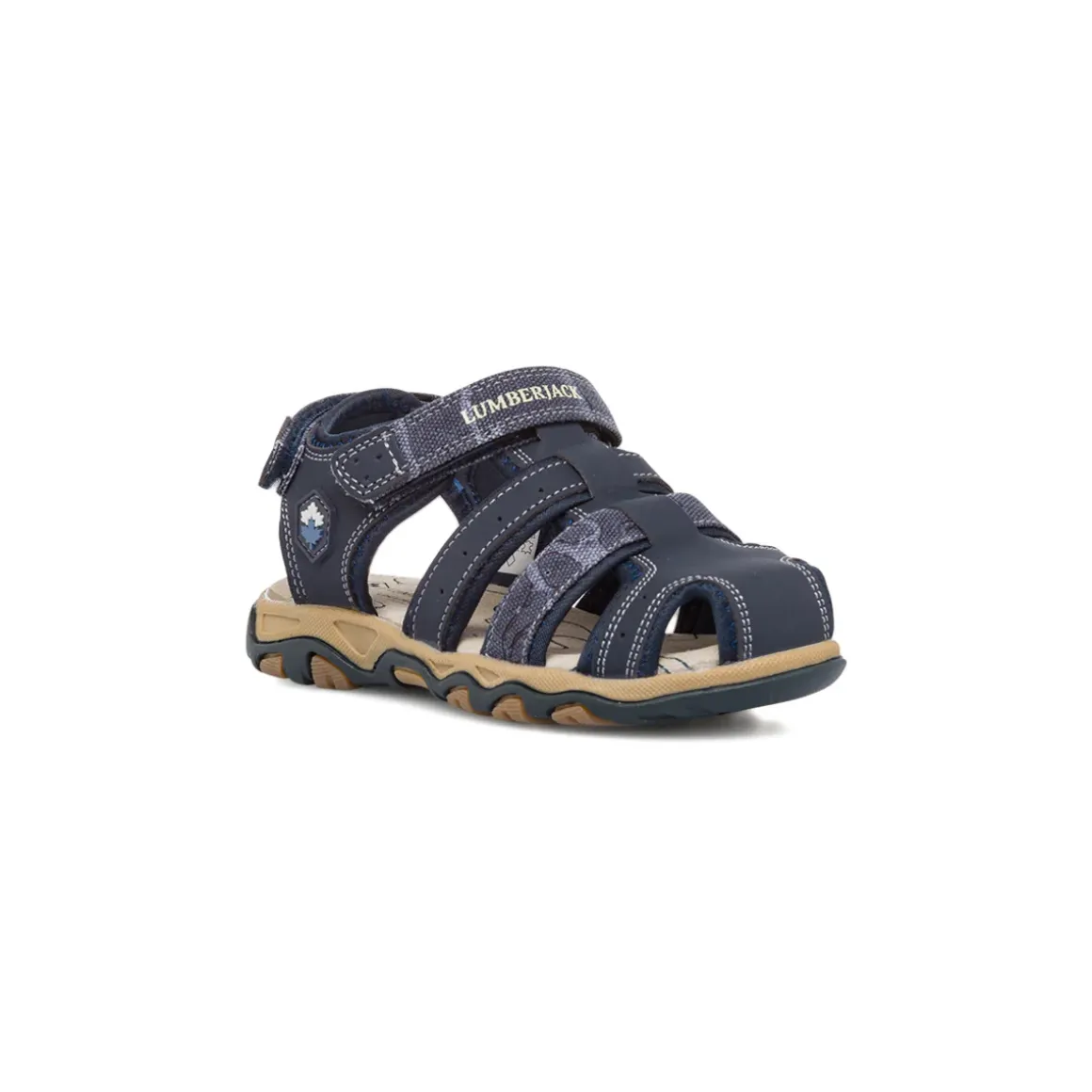 Sandali da ragazzo blu navy con logo Lumberjack Levi