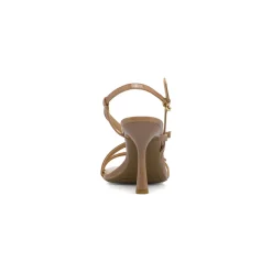 Sandali Donna Marroni effetto vernice tacco campana 10 cm Swish Jeans