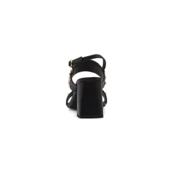 Sandali Donna Neri con tacco a colonna 8,5 cm e borchie Swish Jeans