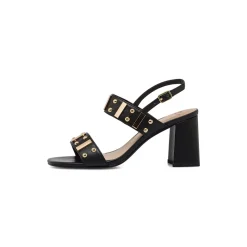 Sandali Donna Neri con tacco a colonna 8,5 cm e borchie Swish Jeans