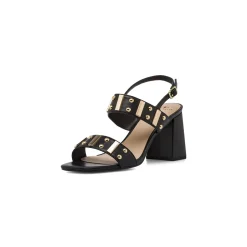 Sandali Donna Neri con tacco a colonna 8,5 cm e borchie Swish Jeans