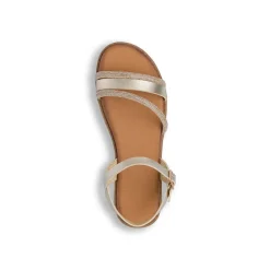 Sandali flat champagne da Donna con dettaglio strass Lora Ferres