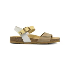 Sandali Flat da Donna Taupe effetto scamosciato con strappo Lumberjack