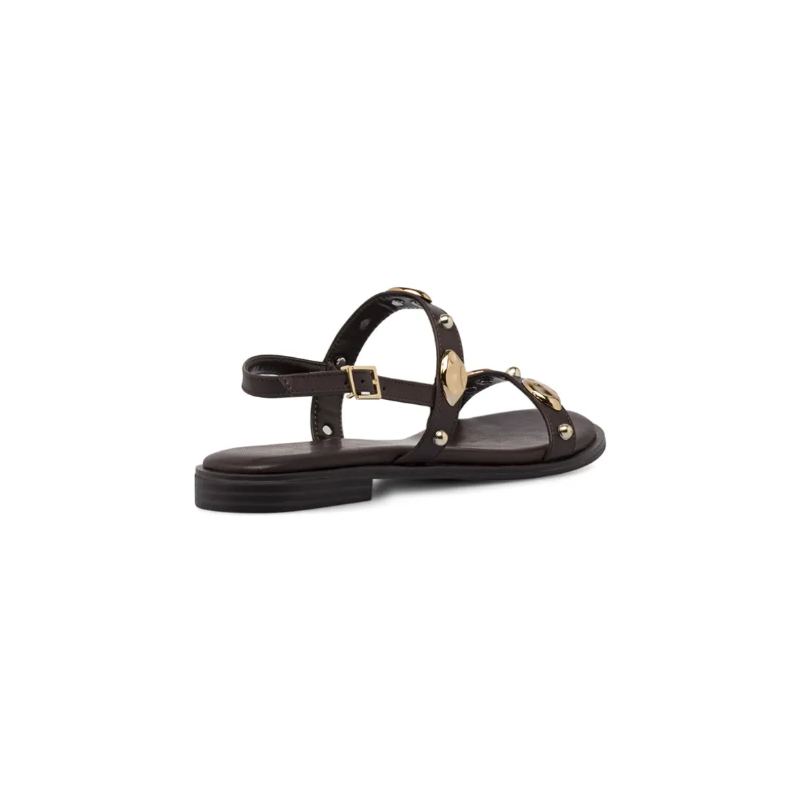 Sandali Flat Donna Marroni con applicazioni gioiello Lora Ferres