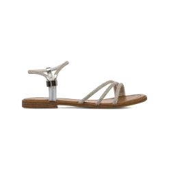 Sandali flat gioiello argento da Donna con dettagli strass Lora Ferres
