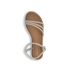 Sandali flat gioiello argento da Donna con dettagli strass Lora Ferres