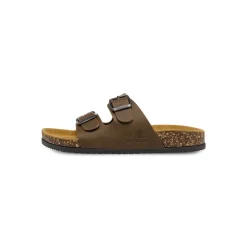 Sandali flat Marroni Donna con doppie fibbie Americanino