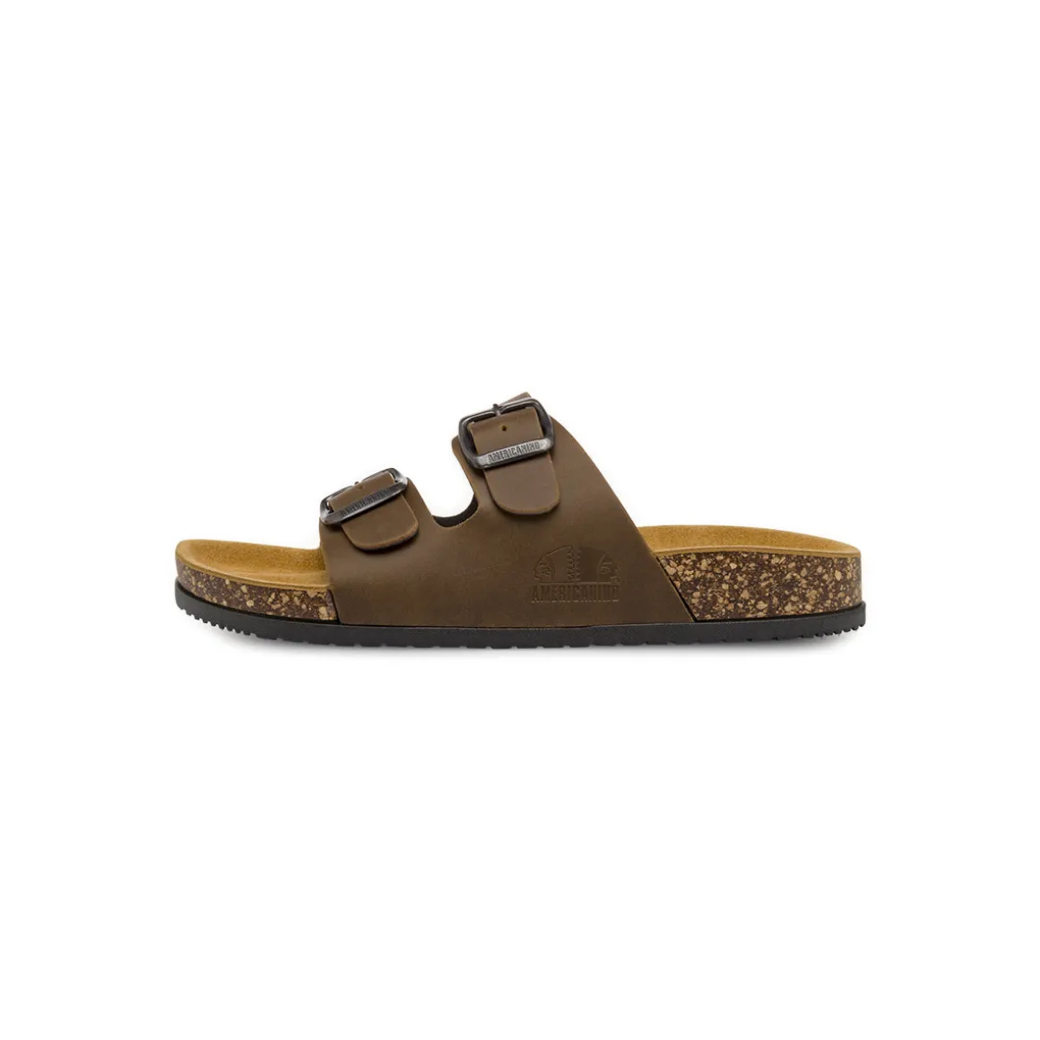 Sandali flat Marroni Donna con doppie fibbie Americanino