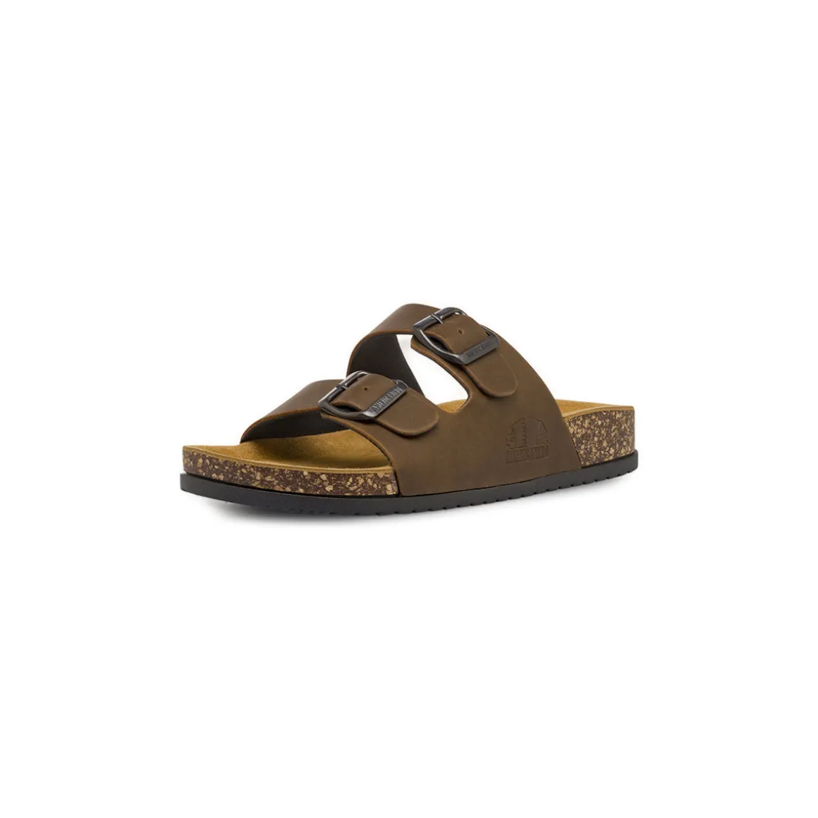 Sandali flat Marroni Donna con doppie fibbie Americanino