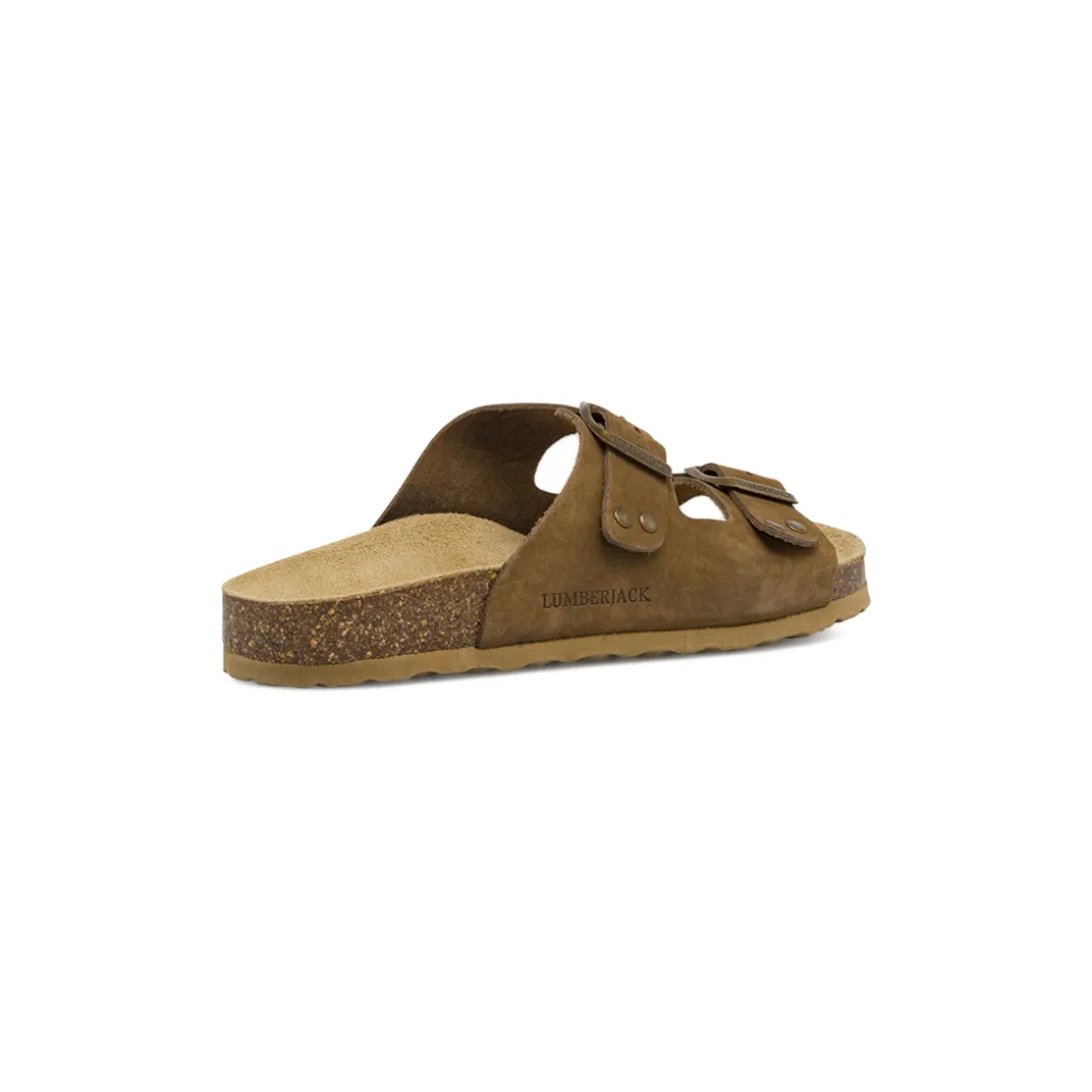 Sandali flat Marroni Donna effetto scamosciato con fibbie Lumberjack