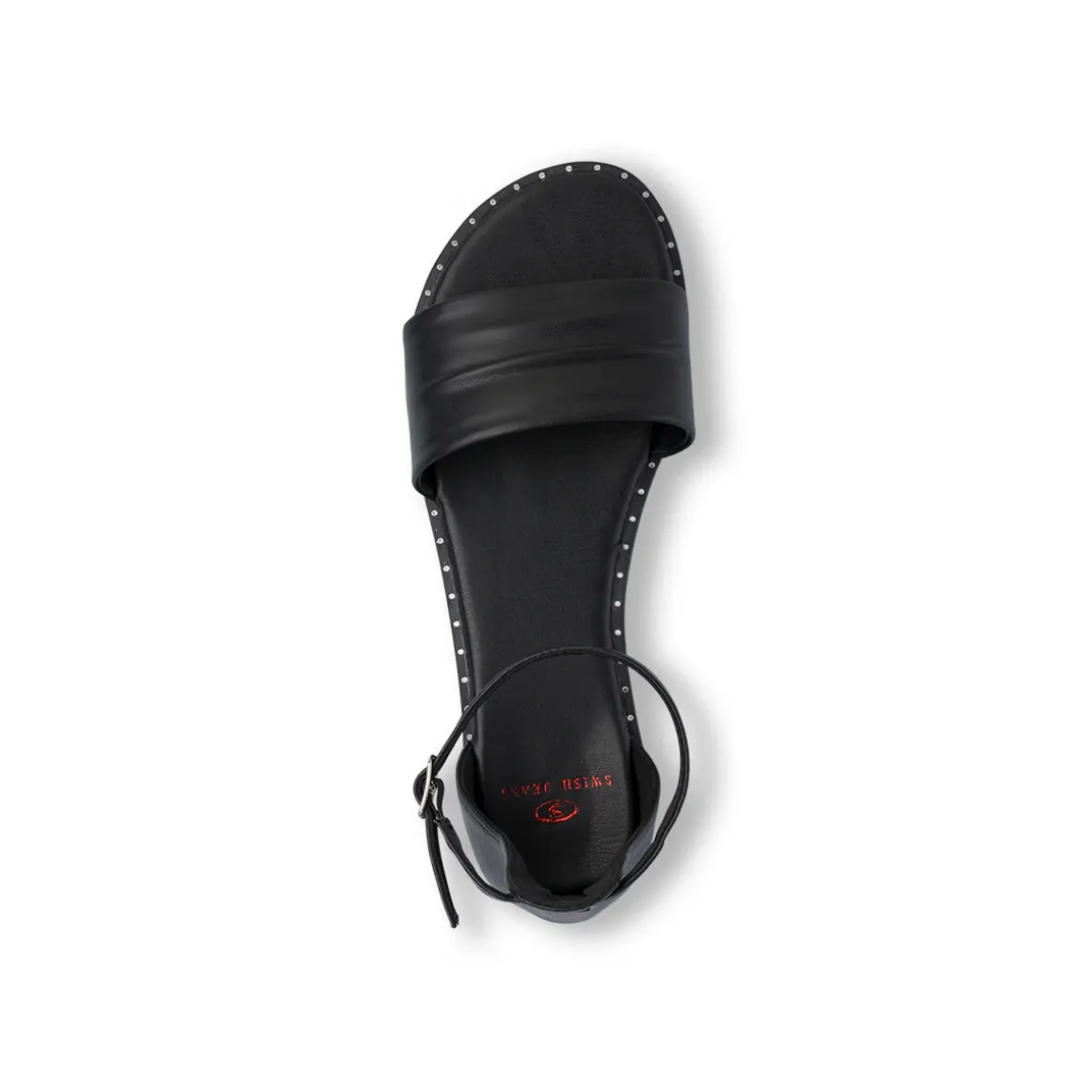 Sandali flat Neri da Donna con cinturino alla caviglia Swish Jeans