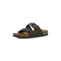 Sandali Flat Neri Donna con doppie fasce Americanino