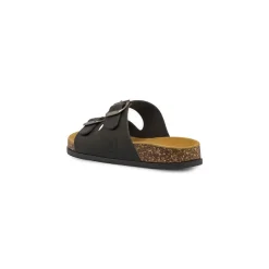 Sandali Flat Neri Donna con doppie fasce Americanino