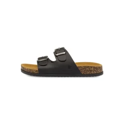 Sandali Flat Neri Donna con doppie fasce Americanino