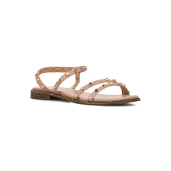 Sandali flat nude da Donna con dettaglio borchie Lora Ferres