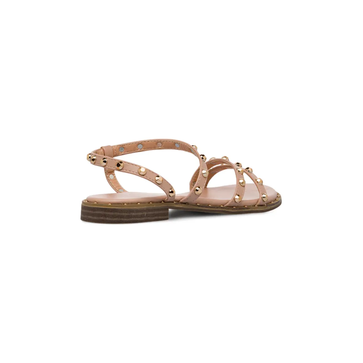 Sandali flat nude da Donna con dettaglio borchie Lora Ferres