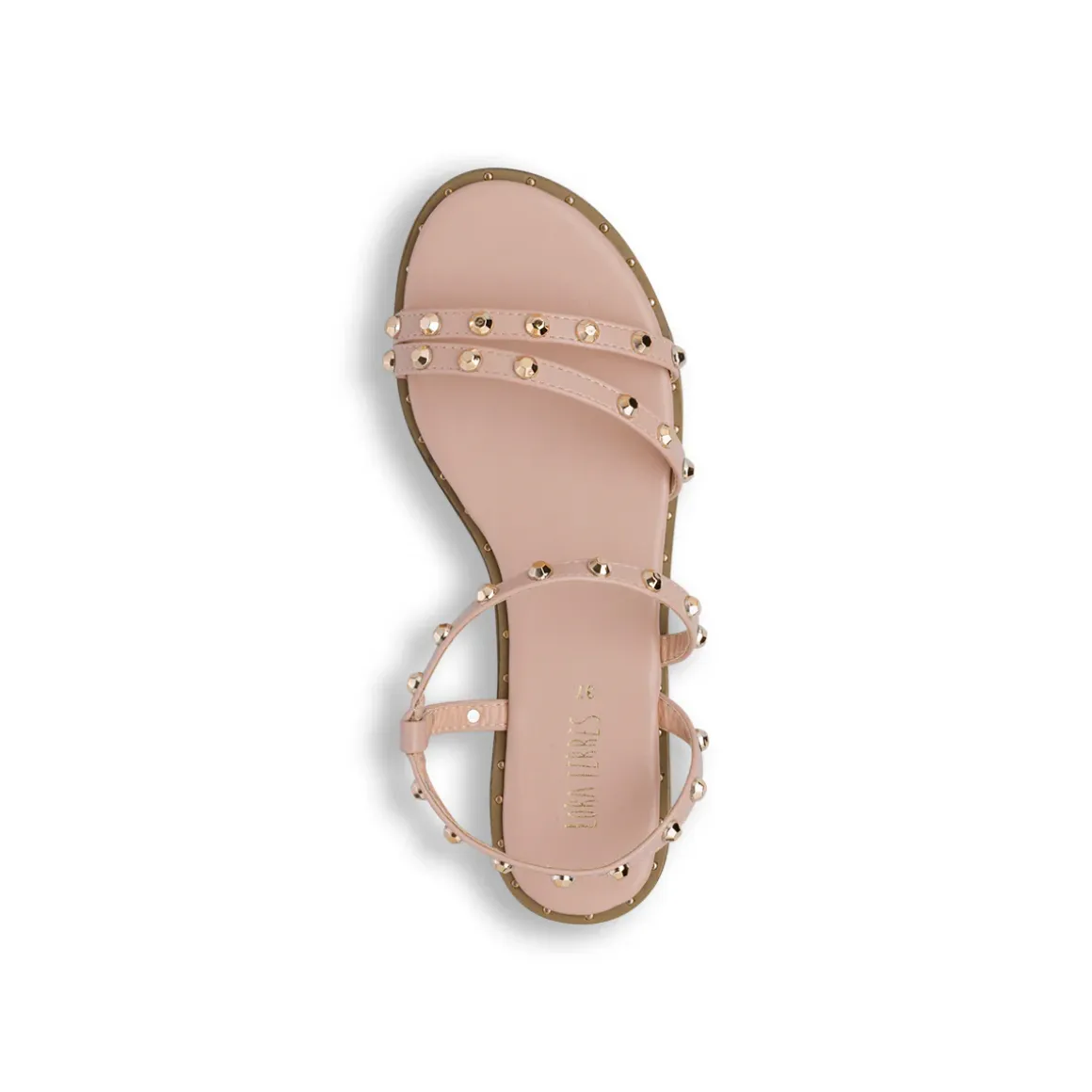 Sandali flat nude da Donna con dettaglio borchie Lora Ferres