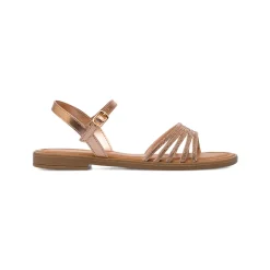 Sandali flat oro da Donna con dettaglio gioiello strass Lora Ferres