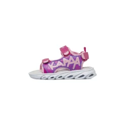 Sandali fucsia da Bambina con luci e cinturino a strappo Kappa