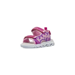 Sandali fucsia da Bambina con luci e cinturino a strappo Kappa