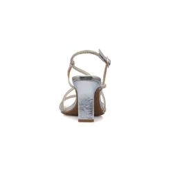 Sandali gioiello argento da Donna con tomaia in strass e tacco 7,5 cm Swish Jeans