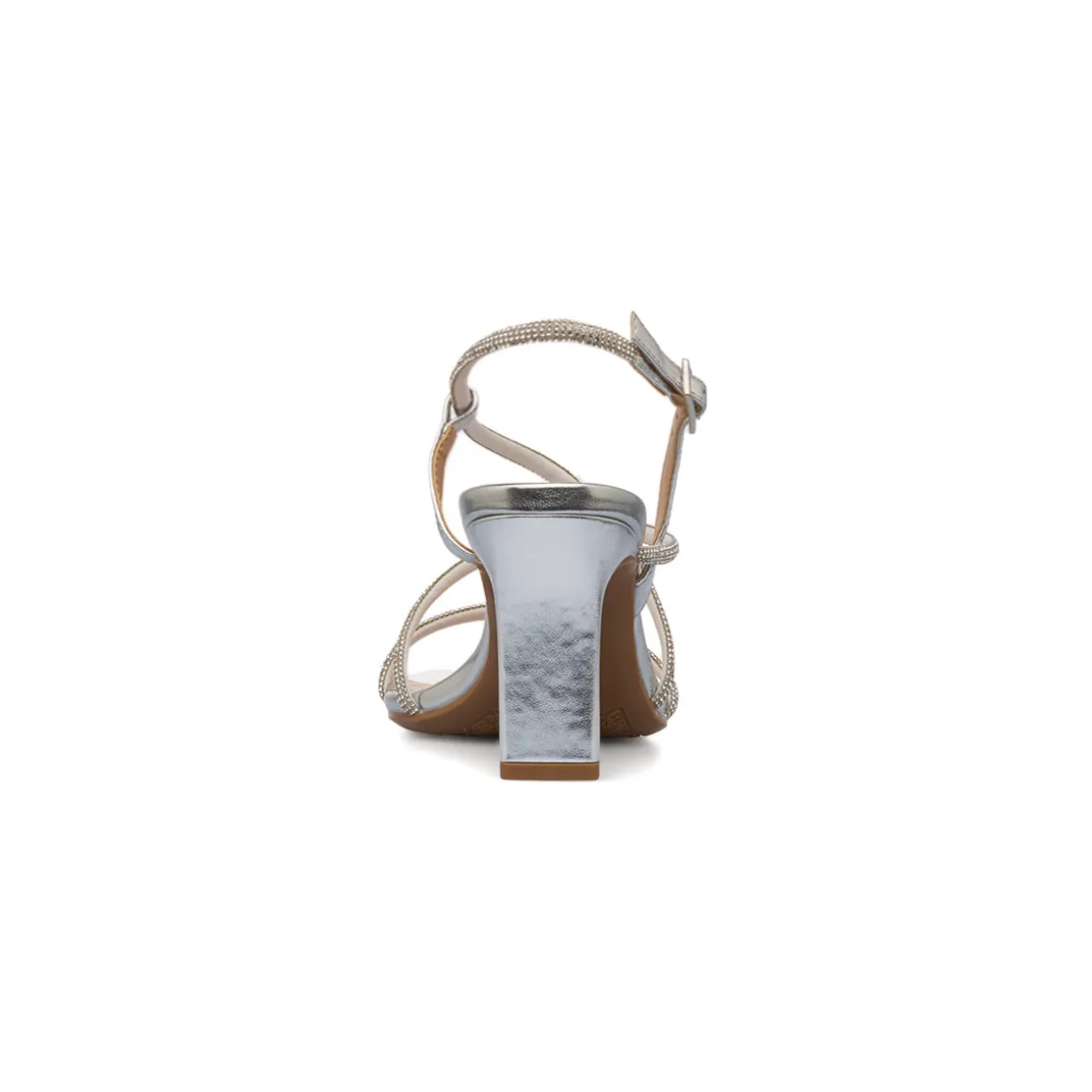 Sandali gioiello argento da Donna con tomaia in strass e tacco 7,5 cm Swish Jeans