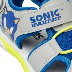 Sandali grigi chiusi da Bambino con stampa Sonic