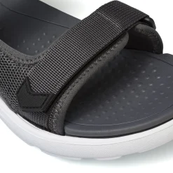 Sandali grigi da Uomo con strappo in velcro regolabile Riflessi Urbani