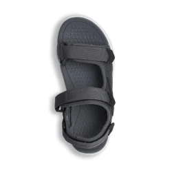 Sandali grigi da Uomo con strappo in velcro regolabile Riflessi Urbani