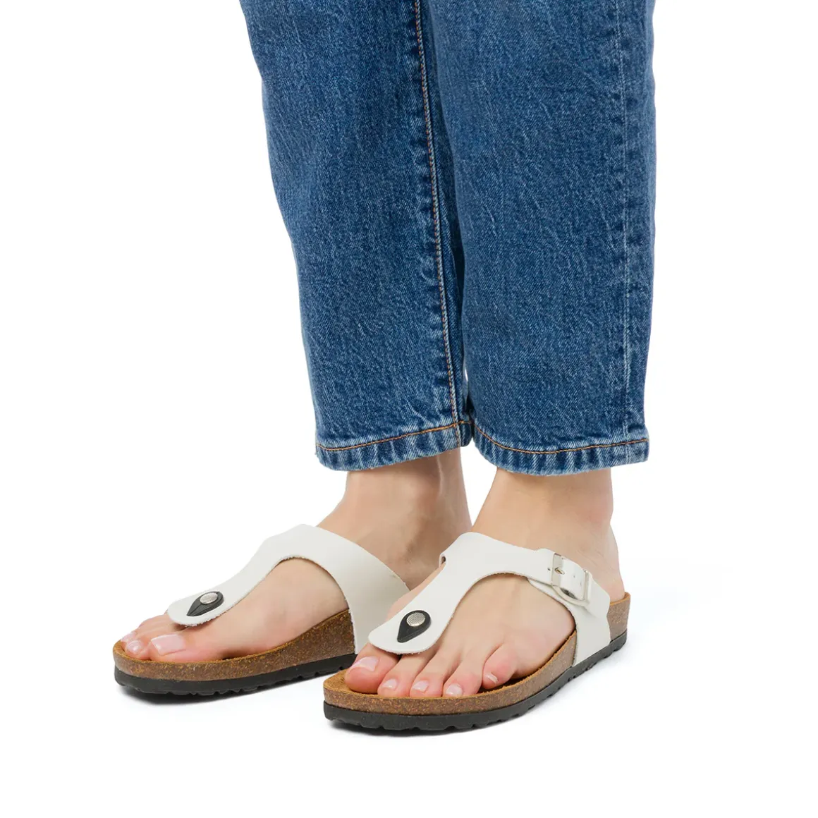 Sandali Infradito Bianchi da Donna Italia Trend Zeudi