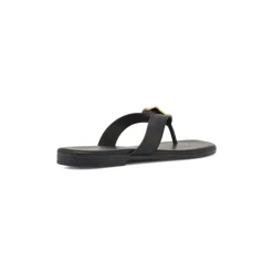 Sandali Infradito Neri da Donna con inserto metallico oro Lora Ferres