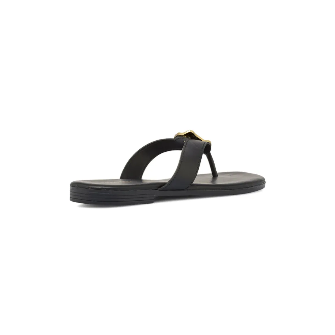 Sandali Infradito Neri da Donna con inserto metallico oro Lora Ferres