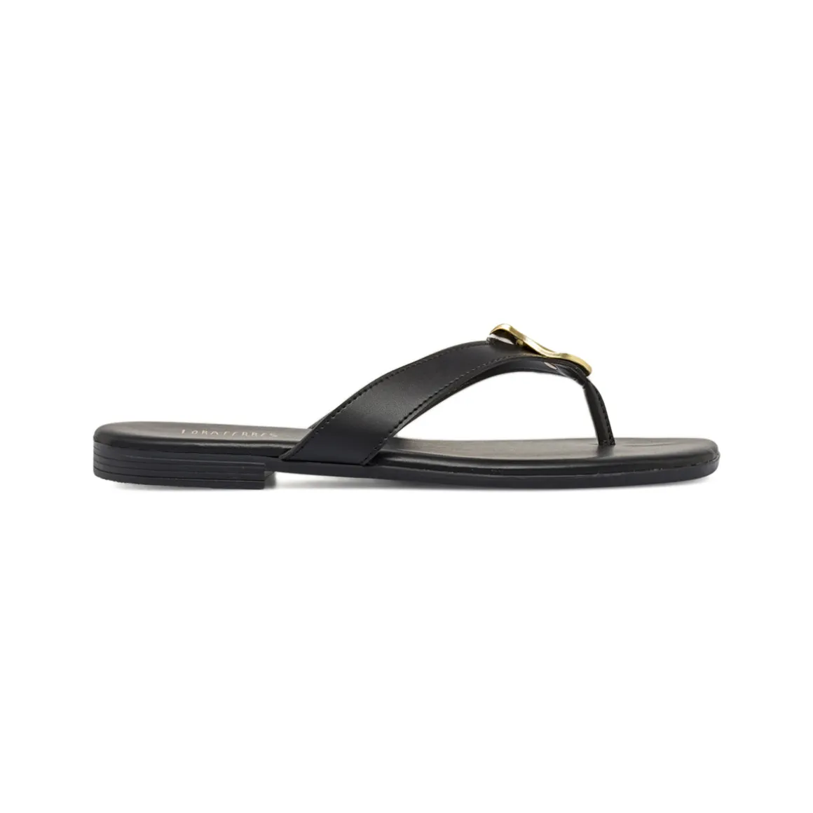 Sandali Infradito Neri da Donna con inserto metallico oro Lora Ferres
