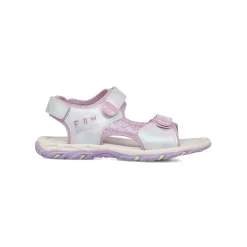 Sandali Lilla con Glitter e Chiusura con strappi da Bambina e Ragazza Dieci Baci