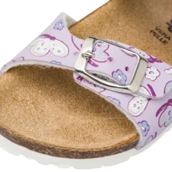 Sandali lilla con stampa farfalle in contrasto da Bambina Settenote
