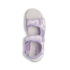 Sandali lilla da Bambina con glitter e chiusura a strappo Dieci Baci