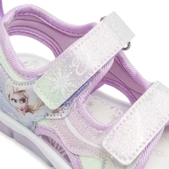 Sandali lilla da Bambina con luci e cinturini glitter Elsa Frozen
