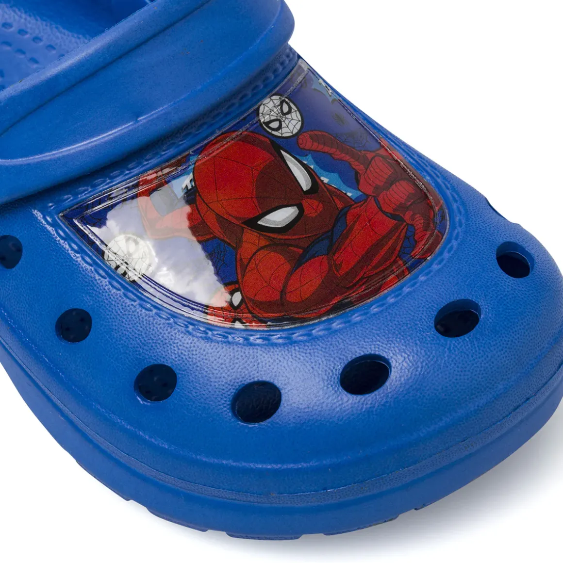 Sandali mare blu da Bambino con cinturino e patch frontale Spiderman