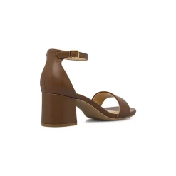 Sandali marroni da Donna con tacco a colonna 6 cm e cinturino Lora Ferres