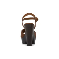 Sandali marroni da Donna con tacco 12 cm e plateau Lora Ferres