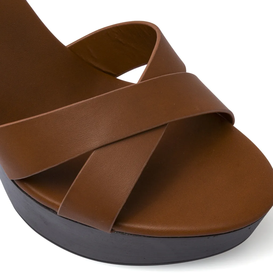 Sandali marroni da Donna con tacco 12 cm e plateau Lora Ferres