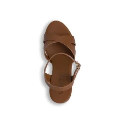 Sandali marroni da Donna con tacco 12 cm e plateau Lora Ferres