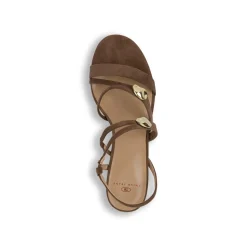 Sandali marroni da Donna effetto scamosciato con tacco Swish Jeans