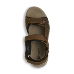 Sandali marroni da Uomo con strappo e soletta in pelle Lumberjack
