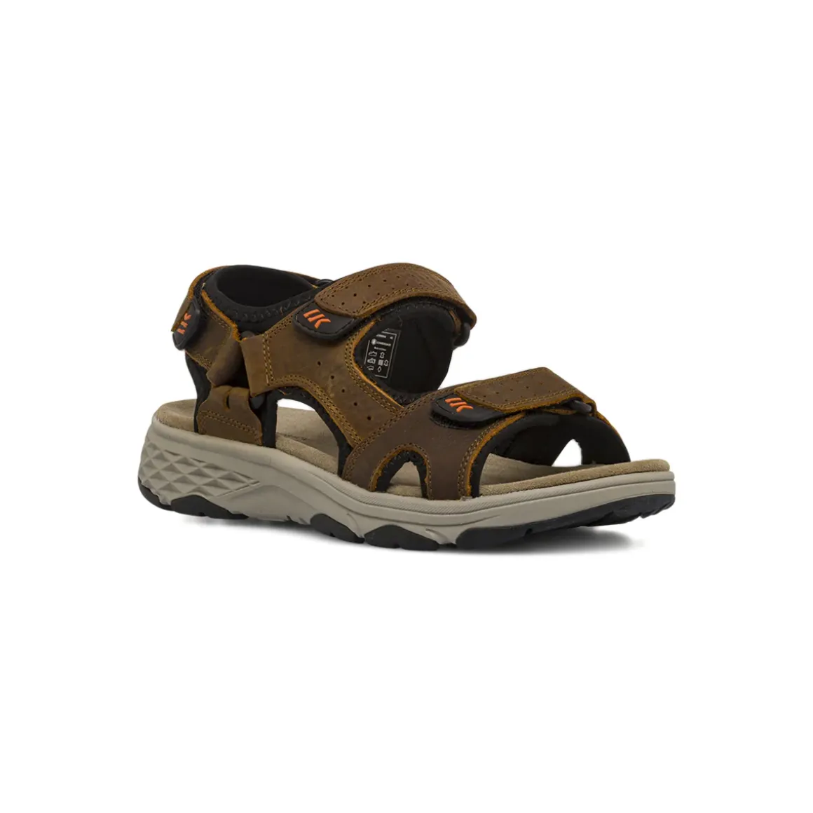 Sandali marroni da Uomo con strappo e soletta in pelle Lumberjack