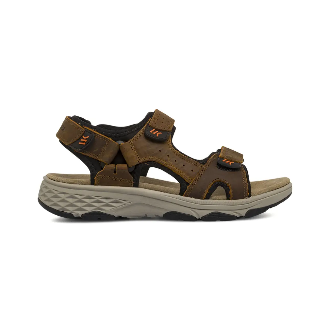 Sandali marroni da Uomo con strappo e soletta in pelle Lumberjack