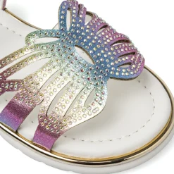 Sandali multicolore Bambina con farfalla e strass Le scarpe di Alice