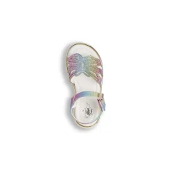 Sandali multicolore Bambina con farfalla e strass Le scarpe di Alice