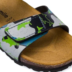 Sandali multicolore da Bambino con stampa camouflage Weep & Smile