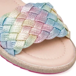 Sandali Multicolori da Bambina con fascetta intrecciata Le scarpe di Alice